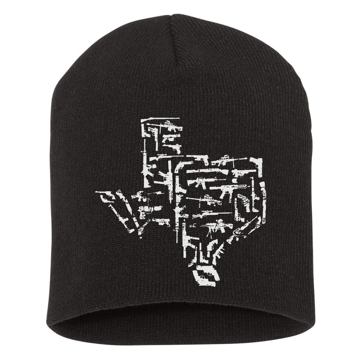 Patriotic Texan Guns Usa Gift Texas Short Acrylic Beanie