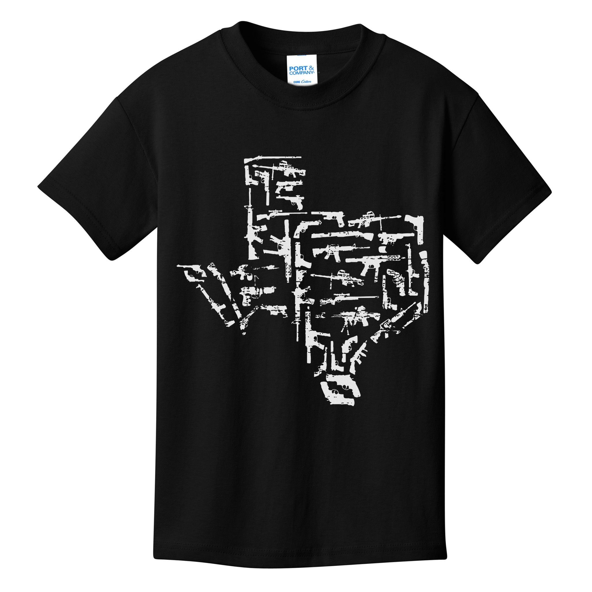 Patriotic Texan Guns Usa Gift Texas Kids T-Shirt