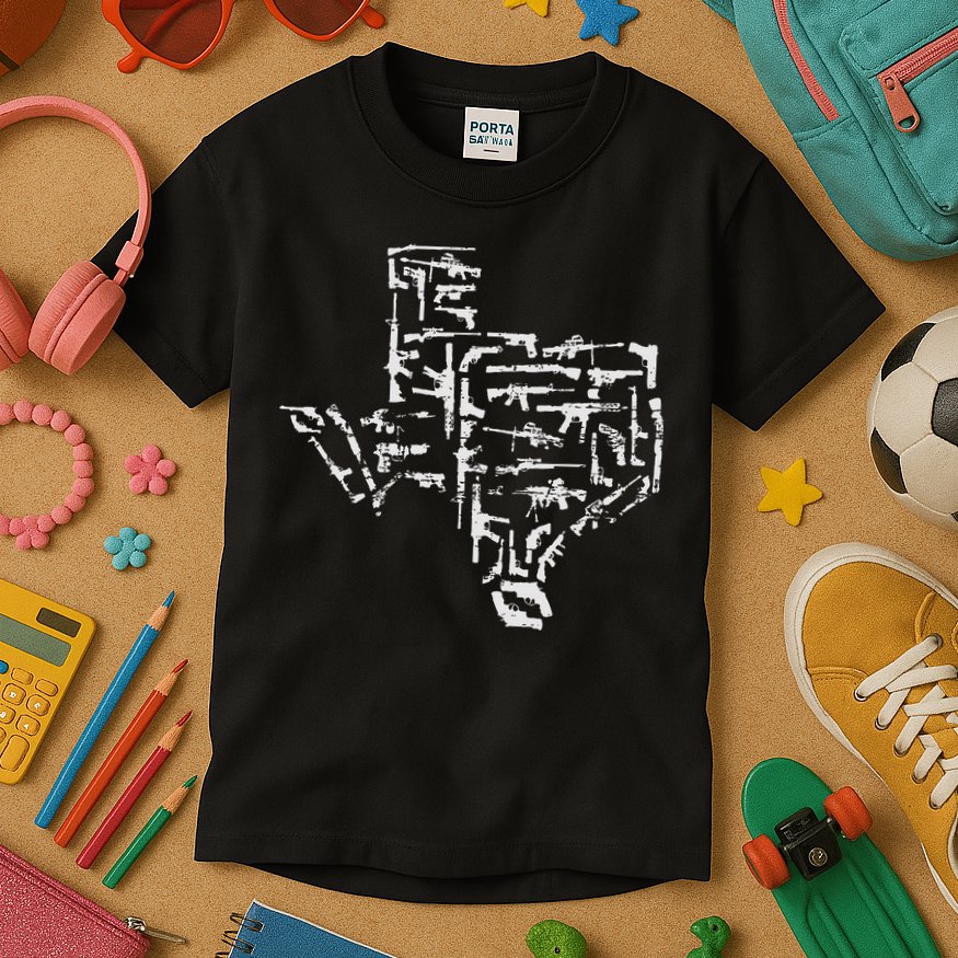 Patriotic Texan Guns Usa Gift Texas Kids T-Shirt