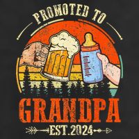 Promoted to Grandpa Est 2024 Retro Fathers Day New Grandpa Cool Comfort Performance Bucket Hat