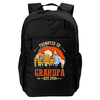 Promoted to Grandpa Est 2024 Retro Fathers Day New Grandpa Backpack