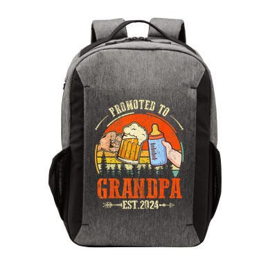 Promoted to Grandpa Est 2024 Retro Fathers Day New Grandpa Vector Backpack