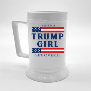 Proud Trump Girl Vote America Flag Gift Beer Stein