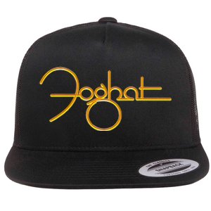 Perfect Typography Gold Text Styles By Name Band Flat Bill Trucker Hat