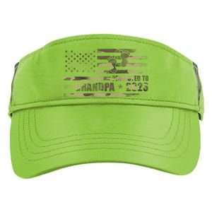 Promoted To Grandpa Est 2023 First Time Grandpa Flag Camo Gift Adult Drive Performance Visor