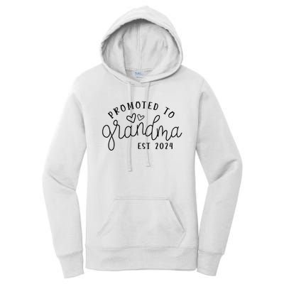 Promoted To Grandma Est 2024 New Grandma Mothers Day Women's Pullover Hoodie