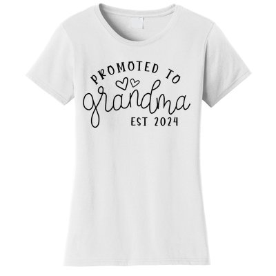 Promoted To Grandma Est 2024 New Grandma Mothers Day Women's T-Shirt