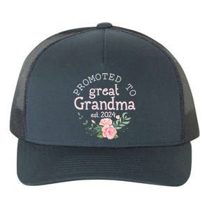 Promoted To Great Grandma Est 2024 Women First Time Grandma Yupoong Adult 5-Panel Trucker Hat