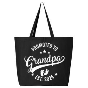 Promoted To Grandpa Est 2024 Fathers Day New Grandpa 25L Jumbo Tote