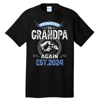 Promoted To Grandpa Again Funny Pregnancy Announcement 2024 Tall T-Shirt