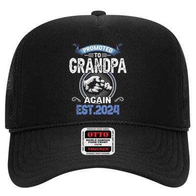 Promoted To Grandpa Again Funny Pregnancy Announcement 2024 Trucker Hat