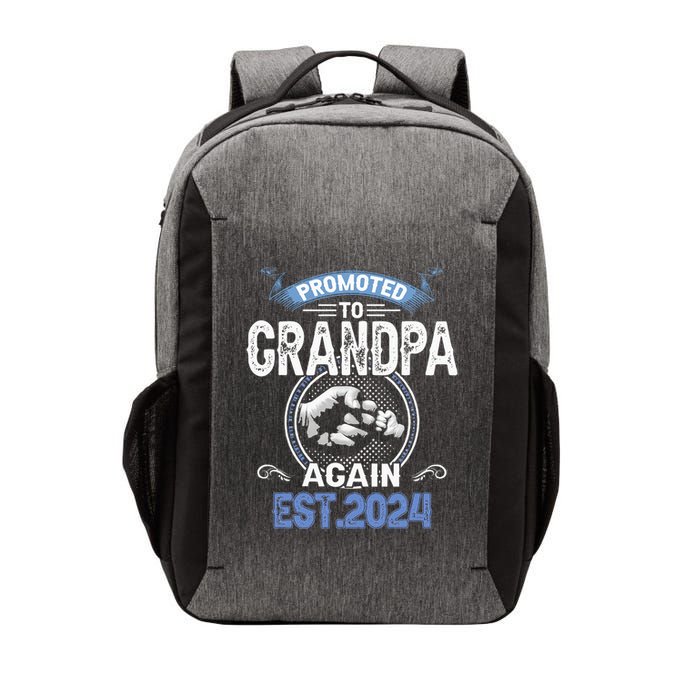 Promoted To Grandpa Again Funny Pregnancy Announcement 2024 Vector Backpack