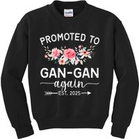 Promoted To Gangan Again Est 2025 Pregnancy Announcement Kids Sweatshirt