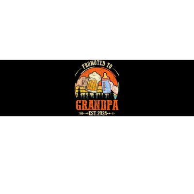 Promoted To Grandpa Est 2024 Retro Fathers Day New Grandpa Bumper Sticker