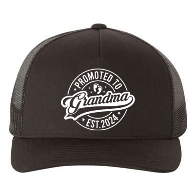 Promoted To Grandma Est. 2024 Grandparents Baby Announcement Yupoong Adult 5-Panel Trucker Hat