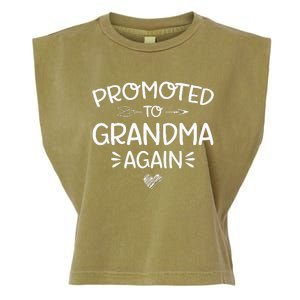 Promoted to Grandma Again New Nana Granny Mothers Day Garment-Dyed Women's Muscle Tee