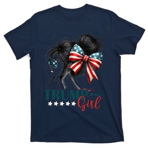 Proud Trump Girl Vote America Flag Design T-Shirt