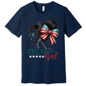 Proud Trump Girl Vote America Flag Design Premium T-Shirt