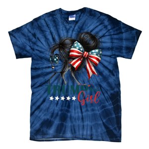 Proud Trump Girl Vote America Flag Design Tie-Dye T-Shirt