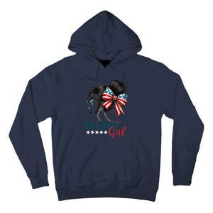 Proud Trump Girl Vote America Flag Design Tall Hoodie