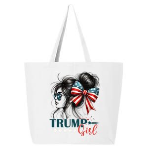 Proud Trump Girl Vote America Flag Design 25L Jumbo Tote