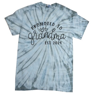 Promoted To Grandma Est 2024 New Grandma Mothers Day Tie-Dye T-Shirt