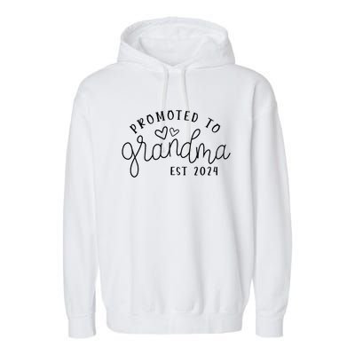 Promoted To Grandma Est 2024 New Grandma Mothers Day Garment-Dyed Fleece Hoodie