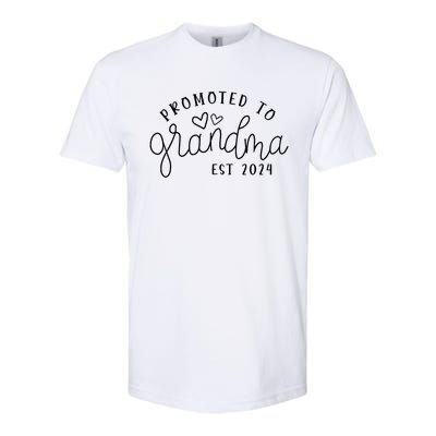 Promoted To Grandma Est 2024 New Grandma Mothers Day Softstyle CVC T-Shirt