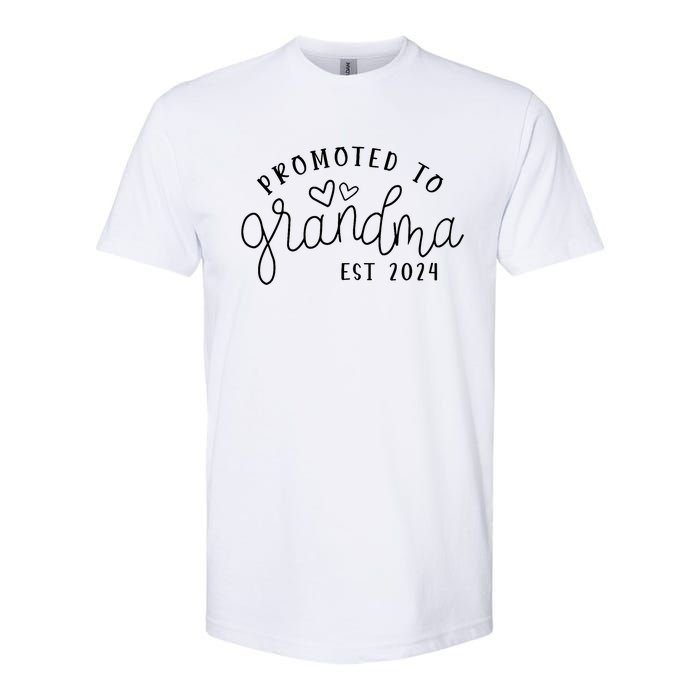 Promoted To Grandma Est 2024 New Grandma Mothers Day Softstyle CVC T-Shirt