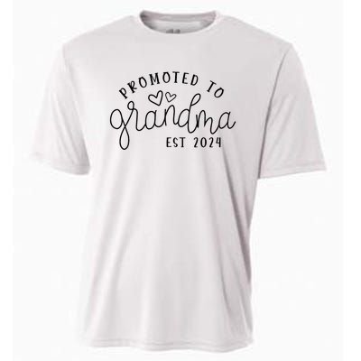 Promoted To Grandma Est 2024 New Grandma Mothers Day Cooling Performance Crew T-Shirt