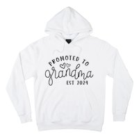 Promoted To Grandma Est 2024 New Grandma Mothers Day Hoodie