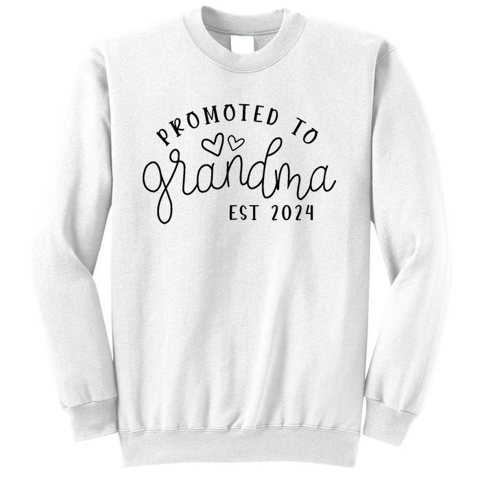 Promoted To Grandma Est 2024 New Grandma Mothers Day Sweatshirt