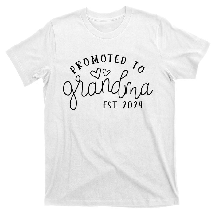 Promoted To Grandma Est 2024 New Grandma Mothers Day T-Shirt