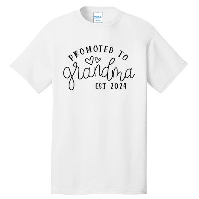 Promoted To Grandma Est 2024 New Grandma Mothers Day Tall T-Shirt