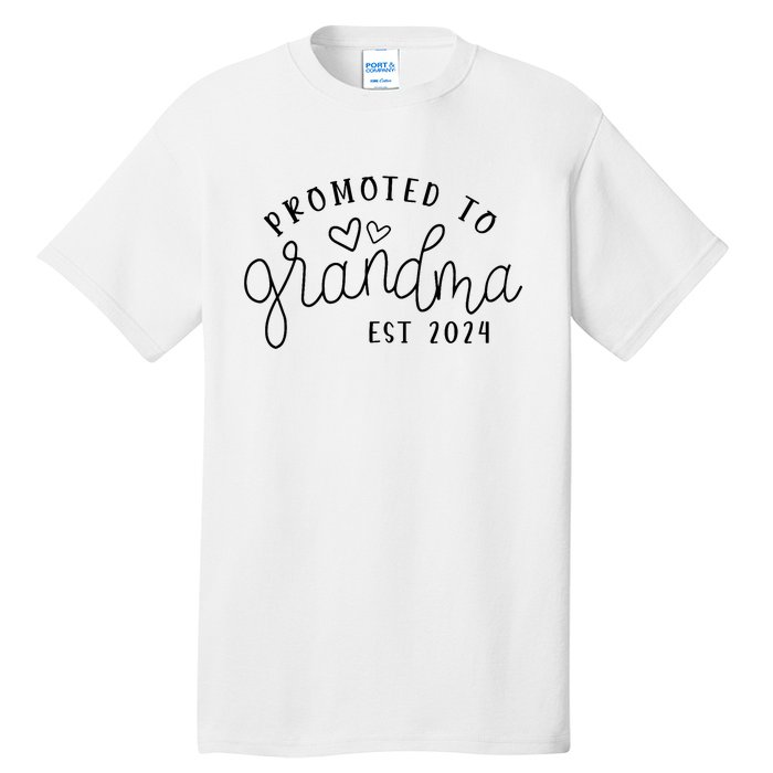 Promoted To Grandma Est 2024 New Grandma Mothers Day Tall T-Shirt