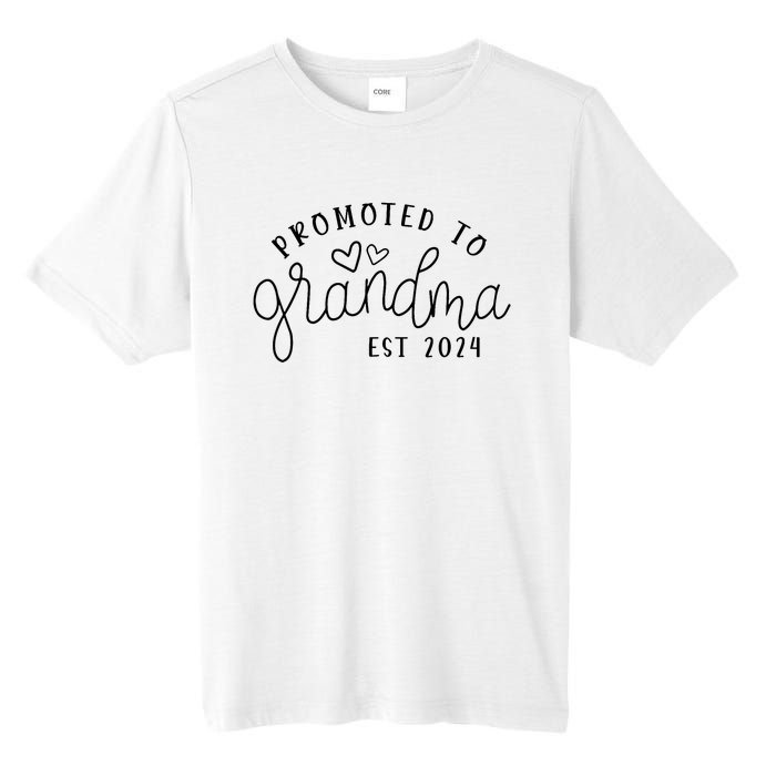 Promoted To Grandma Est 2024 New Grandma Mothers Day Tall Fusion ChromaSoft Performance T-Shirt