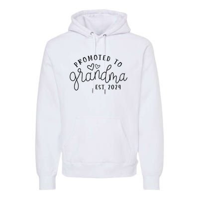 Promoted To Grandma Est 2024 New Grandma Mothers Day Premium Hoodie