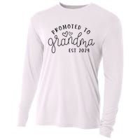 Promoted To Grandma Est 2024 New Grandma Mothers Day Cooling Performance Long Sleeve Crew