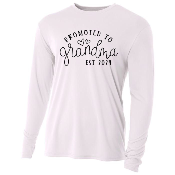 Promoted To Grandma Est 2024 New Grandma Mothers Day Cooling Performance Long Sleeve Crew