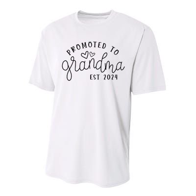 Promoted To Grandma Est 2024 New Grandma Mothers Day Performance Sprint T-Shirt