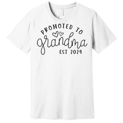 Promoted To Grandma Est 2024 New Grandma Mothers Day Premium T-Shirt