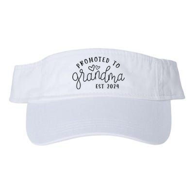 Promoted To Grandma Est 2024 New Grandma Mothers Day Valucap Bio-Washed Visor