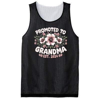 Promoted To Grandma Est. 2024 Grandparents Baby Announcement Mesh Reversible Basketball Jersey Tank