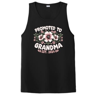 Promoted To Grandma Est. 2024 Grandparents Baby Announcement PosiCharge Competitor Tank