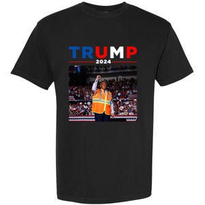 President Trump Garbage Truck Worker Vest Maga 2025 Garment-Dyed Heavyweight T-Shirt