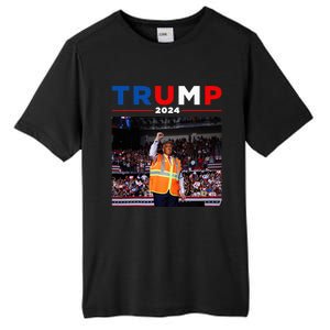 President Trump Garbage Truck Worker Vest Maga 2025 Tall Fusion ChromaSoft Performance T-Shirt