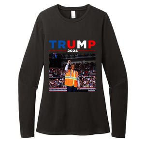 President Trump Garbage Truck Worker Vest Maga 2025 Womens CVC Long Sleeve Shirt