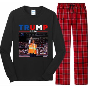 President Trump Garbage Truck Worker Vest Maga 2025 Long Sleeve Pajama Set