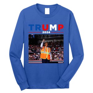 President Trump Garbage Truck Worker Vest Maga 2025 Long Sleeve Shirt