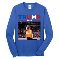 President Trump Garbage Truck Worker Vest Maga 2025 Tall Long Sleeve T-Shirt